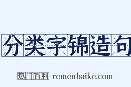 分类字锦造句是什么意思的图片